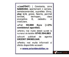 Anunturi Imobiliare Sabroso, apartament 2 camere, etaj 1, vanzari Constanta