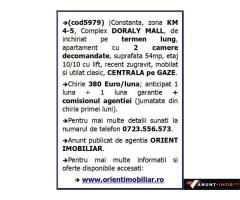 Anunturi Imobiliare Km 4-5, Doraly, 2 camere, gaze, mobilat, inchirieri Constanta