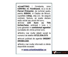 Anunturi Imobiliare Centru, bd. Ferdinand, de inchiriat spatiu birouri, 14mp